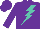 Silk - Purple, turquoise lightning bolt