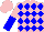 Silk - Pink, blue diamonds with pink and blue halved sleeves