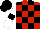 Silk - Red, white and black blocks, red and black bar on white sleeves, red, white and black cap