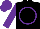 Silk - Black, purple circled ds, purple sleeves, purple cap
