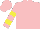 Silk - Pink, duck emblem, yellow bars on sleeves, pink cap
