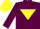 Silk - Maroon, Yellow inverted triangle, Yellow cap