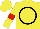 Silk - Yellow, black circle, red armlets