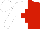Silk - White, red cross, white and red halved cap