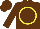 Silk - Brown, yellow circle