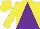 Silk - Yellow and purple triangular thirds, yellow sleeves