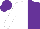 Silk - White, purple halves, purple cap