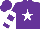 Silk - Purple, white star, white bars on sleeves, purple cap
