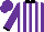Silk - Purple, white stripes, black collar and cuffs