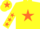 Silk - Yellow, orange star, stars on sleeves and star on cap