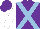 Silk - Purple, light blue cross sashes, white sleeves