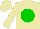 Silk - Beige, green ball