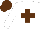 Silk - White body, brown saint's cross andre, white arms, brown cap