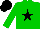 Silk - Green-light body, black star, green-light arms, black cap
