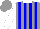 Silk - Grey and blue stripes, white collar, white sleeves