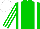 Silk - Green body, white braces, white arms, green striped, white cap, green striped