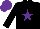 Silk - Black body, purple star, black arms, purple cap