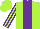Silk - Lime, purple panel, purple stripes on sleeves