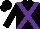 Silk - Black, purple cross sashes, black cap