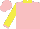 Silk - Pink, Yellow Collar, Pink Cuffs On Yellow Sleeves