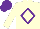 Silk - Cream, purple diamond frame, cream sleeves, purple cap