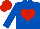 Silk - ROYAL BLUE, red heart, red cap