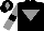 Silk - Black, grey inverted triangle, grey sleeves, black armlets, black cap, grey diamond
