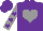 Silk - Purple, grey heart, purple hearts on grey sleeves, purple cap