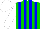 Silk - Green body, blue striped, white arms, white cap
