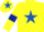 Silk - Yellow, Royal Blue star, Yellow sleeves, Dark Blue armlets, Yellow cap, Royal Blue star