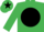 Silk - Emerald Green, Black disc and star on cap