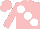 Silk - Pink, large white spots
