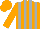 Silk - Orange, silver stripes