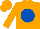 Silk - Orange, Royal Blue Ball, Royal Blue