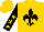 Silk - Gold, black fleur de lis, black mjp, gold stars on black sleeves