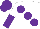 Silk - White body, purple large spots, halved sleeves, purple cap