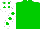 Silk - Green body, white arms, green spots, white cap, green spots
