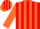 Silk - Red and Orange stripes, Orange sleeves