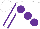 Silk - White, purple large spots, purple seams on white sleeve