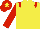 Silk - Yellow, red epaulets and sleeves, red cap, yellow star