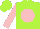 Silk - Lime green, pink ball, pink sleeves