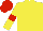 Silk - Yellow, red hoop on yellow sleeves, red cap