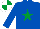 Silk - Royal blue, emerald green star, white & emerald green quartered cap