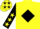 Silk - Yellow, Black diamond, Black sleeves, Yellow stars and cap