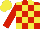 Silk - Red and yellow blocks, yellow cap