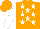 Silk - Orange, white stars and sleeves