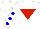 Silk - White, Red Inverted Triangle, Blue Spots On White Sleeves