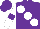 Silk - Purple, large white spots, white sleeves, purple armlets