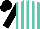 Silk - Turquoise, white stripes, black sleeves, black cap