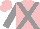 Silk - Pink, grey cross sashes, grey sleeves, pink cap